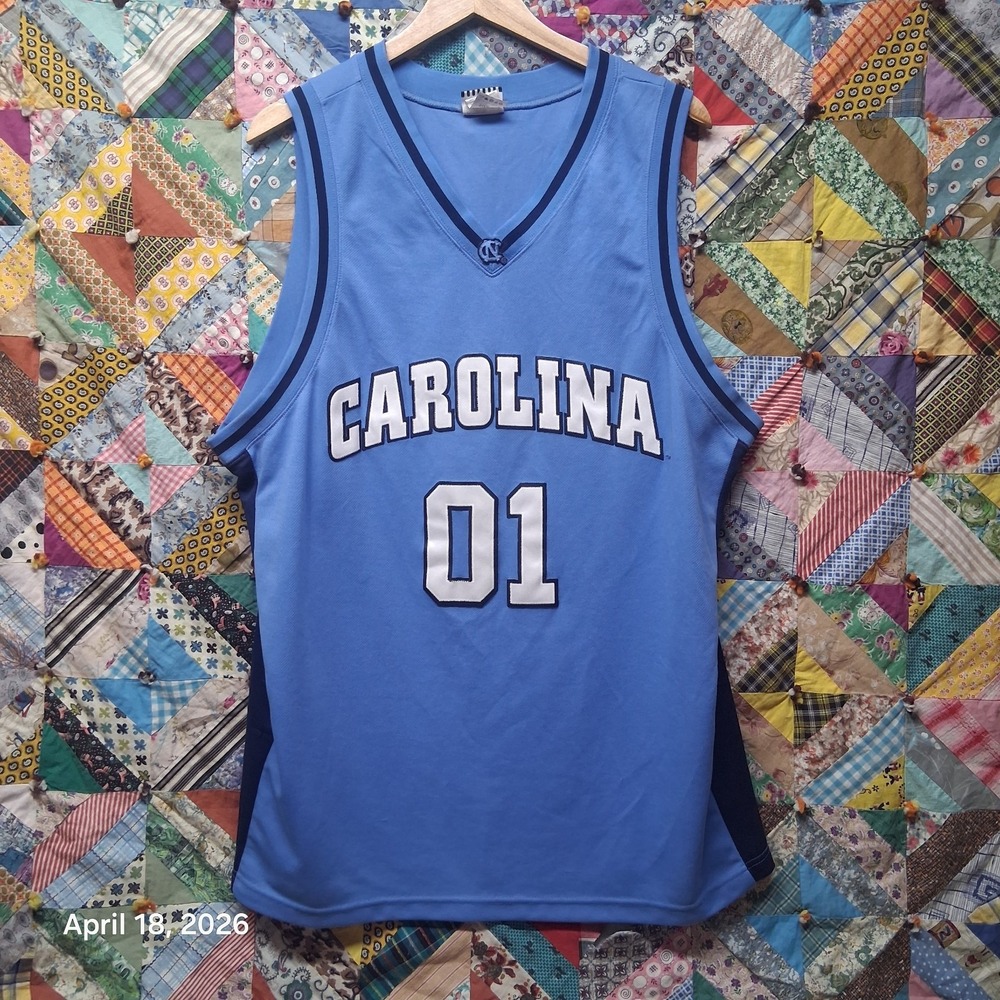 Foot Locker Y2K North Carolina Basketball Jersey #01 Size XL Blue